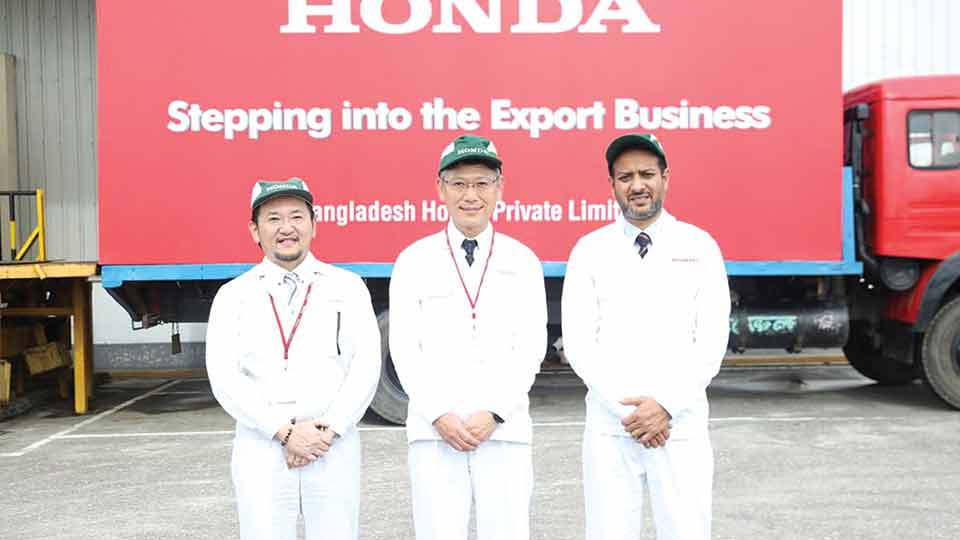 Bangladesh Honda begins motorcycle export